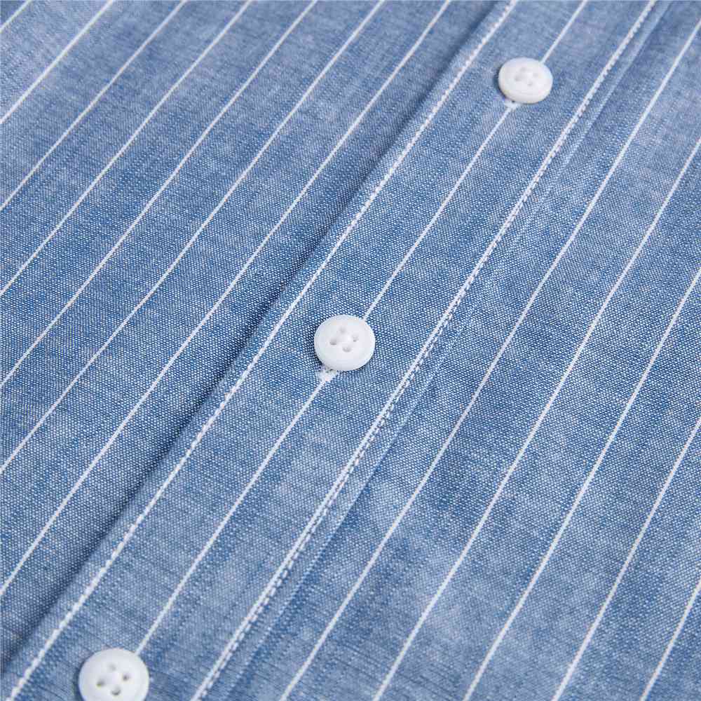 Men's Relaxed Fit Cotton Chambray Shirt - Giordano Online