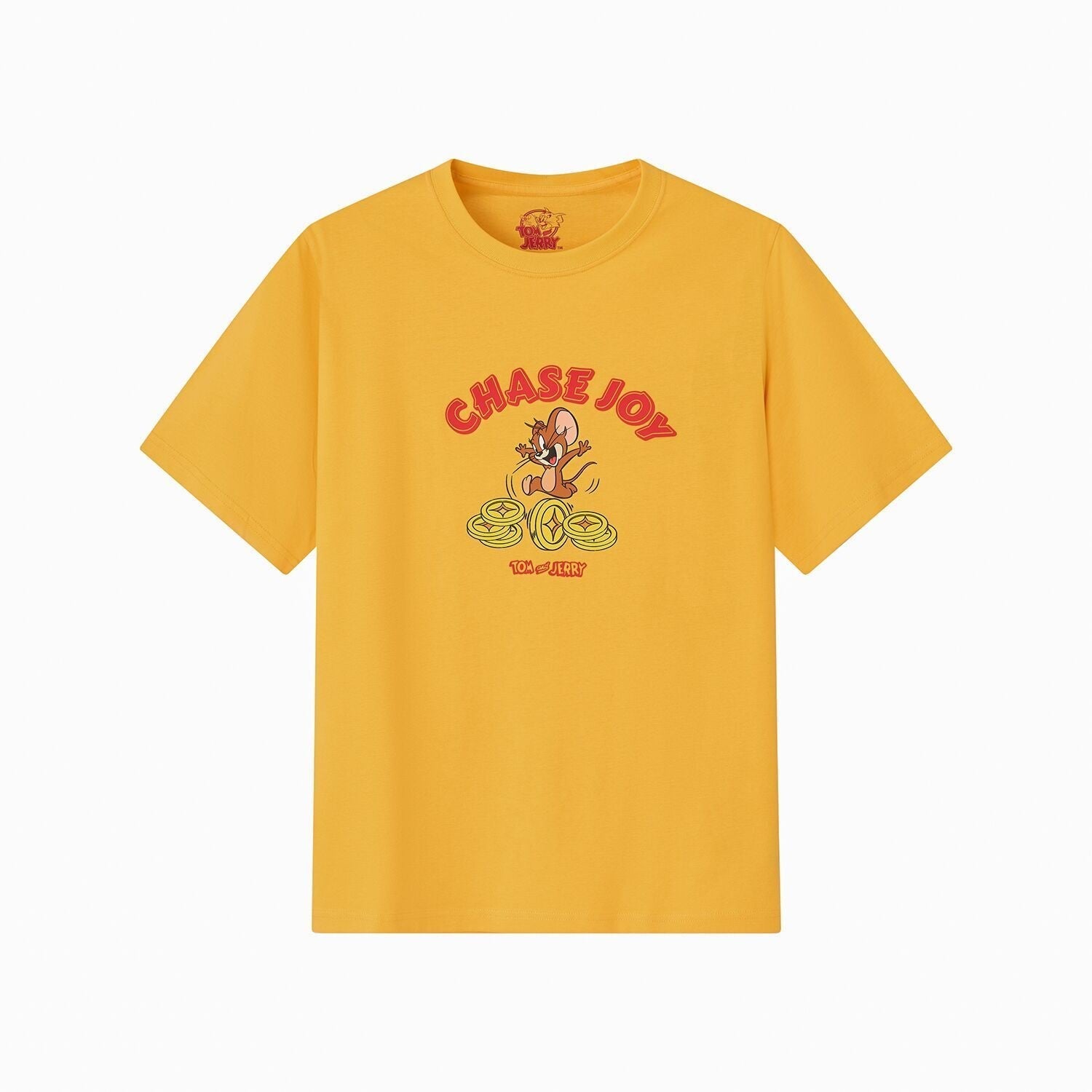 Men’s Relaxed Fit Cotton Print Tee - Tom & Jerry - Yellow - Giordano