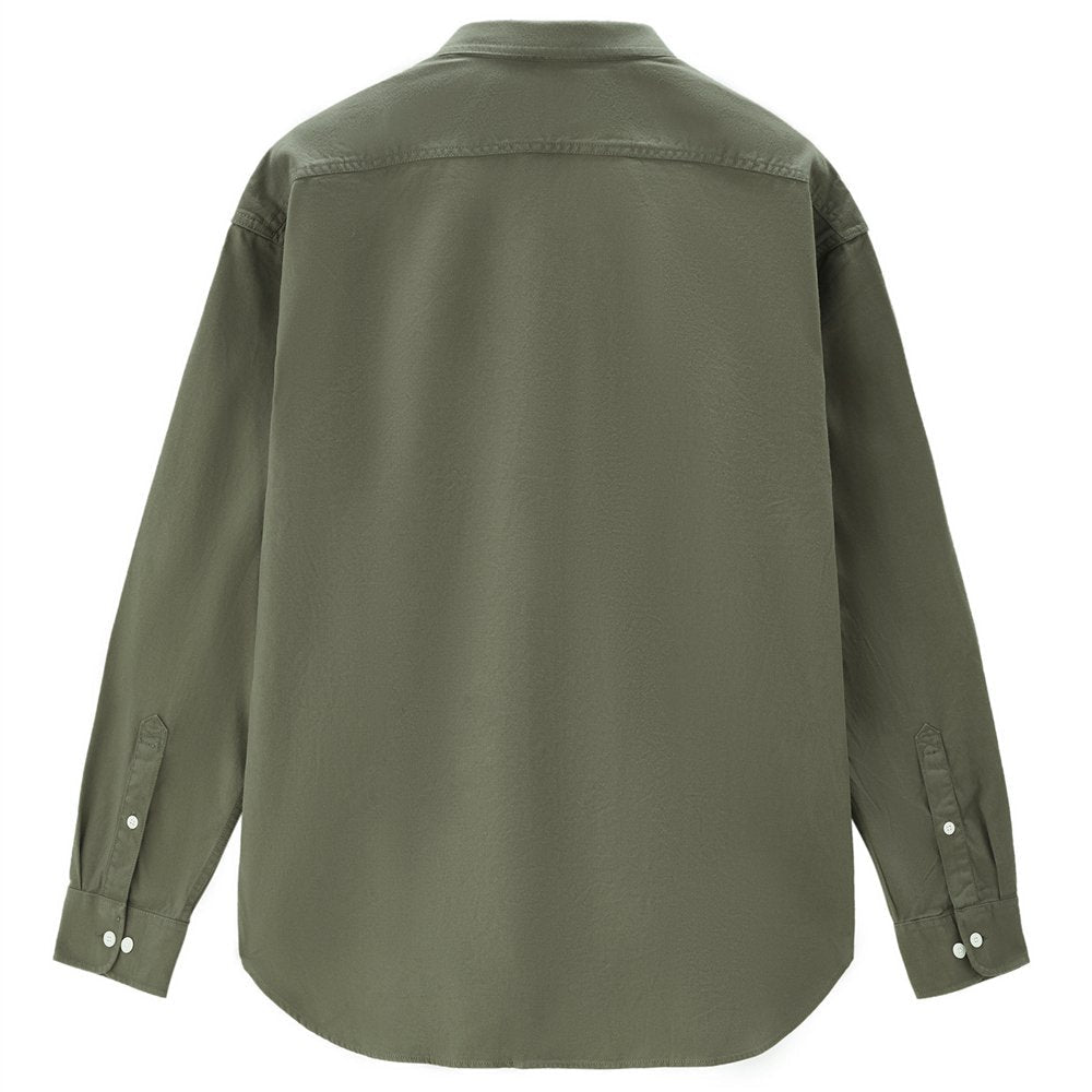 Men's Relaxed Fit Cotton Twill Long Sleeve Shirt - Giordano Online