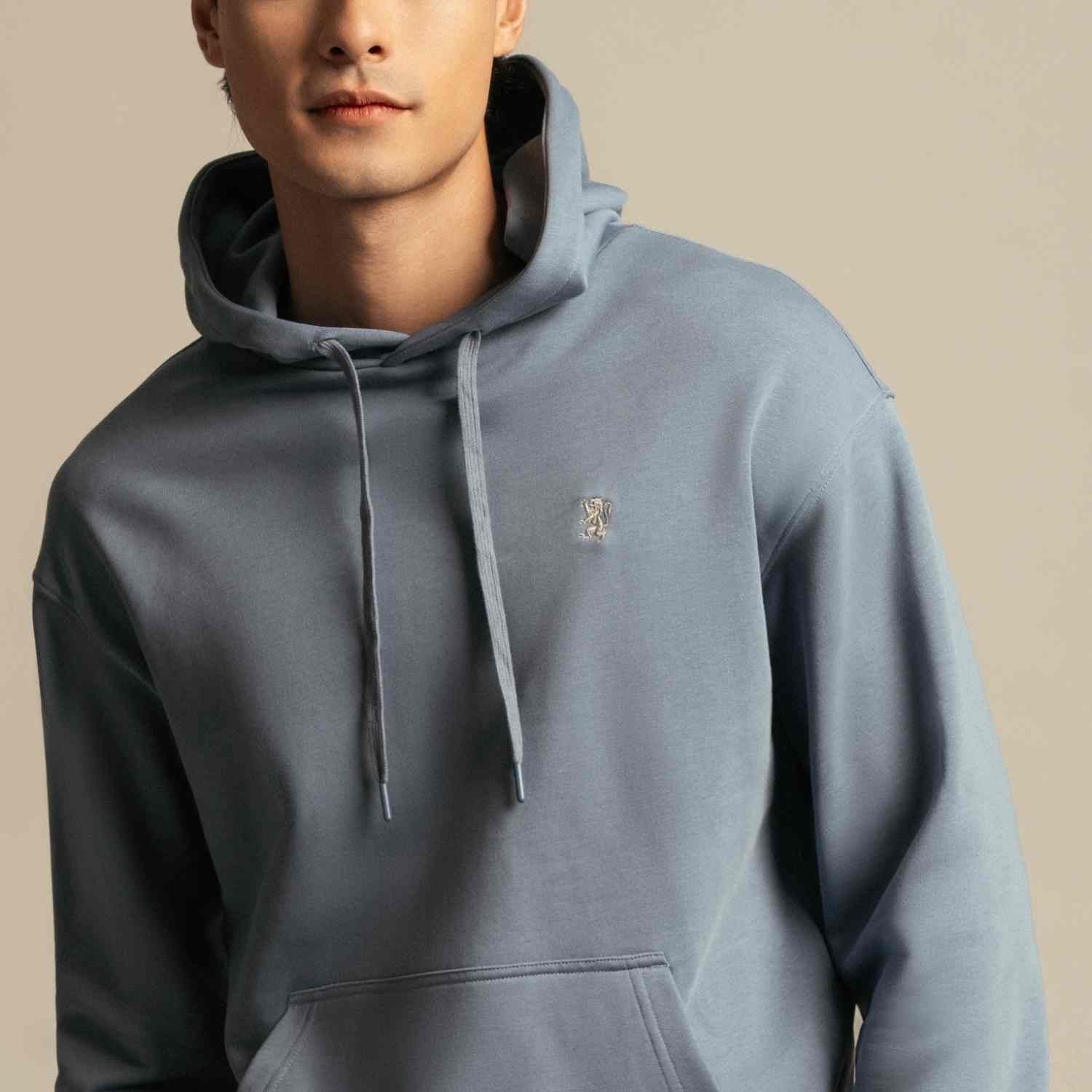 Men’s Relaxed Fit French Terry Hoodie - Giordano Online