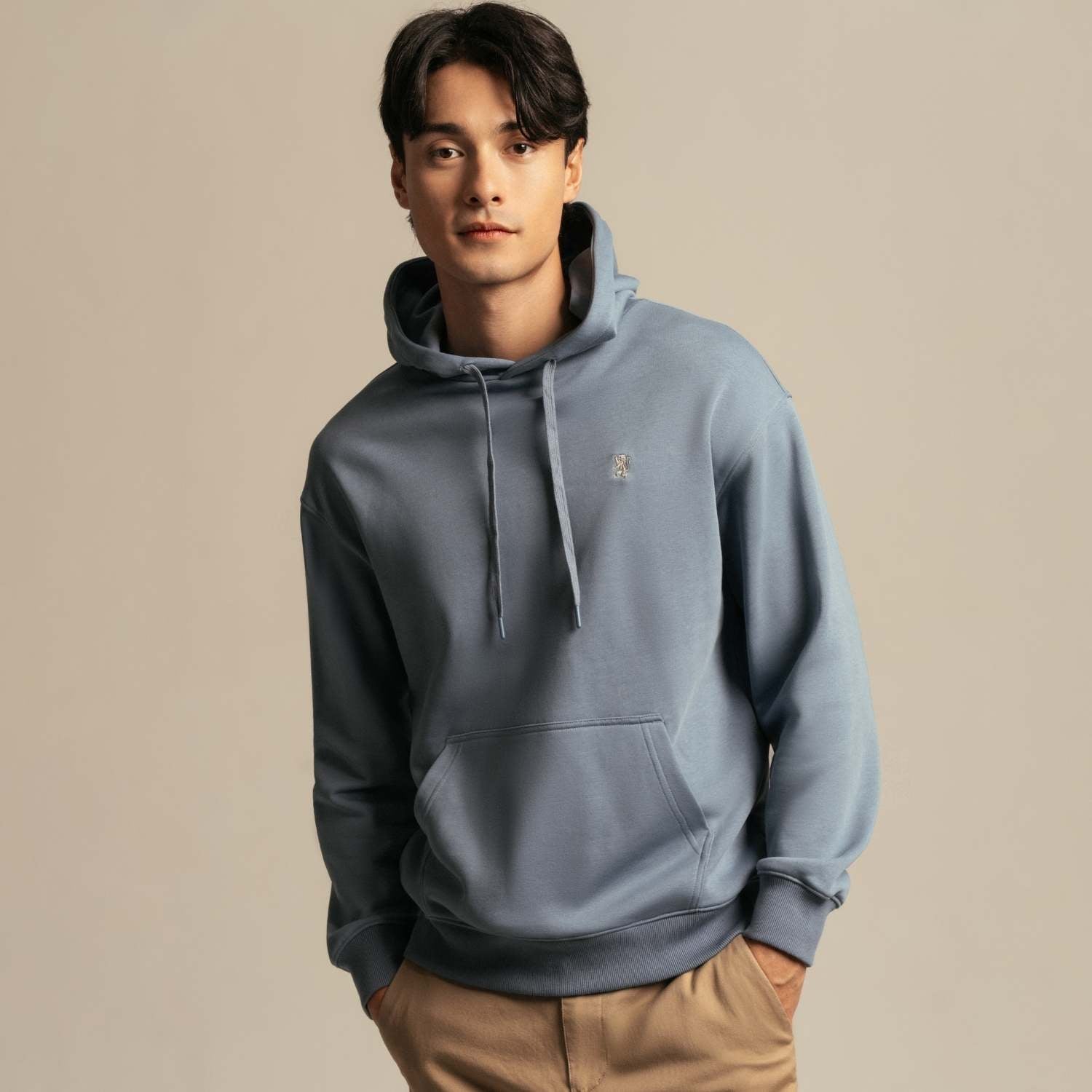 Men’s Relaxed Fit French Terry Hoodie - Giordano Online