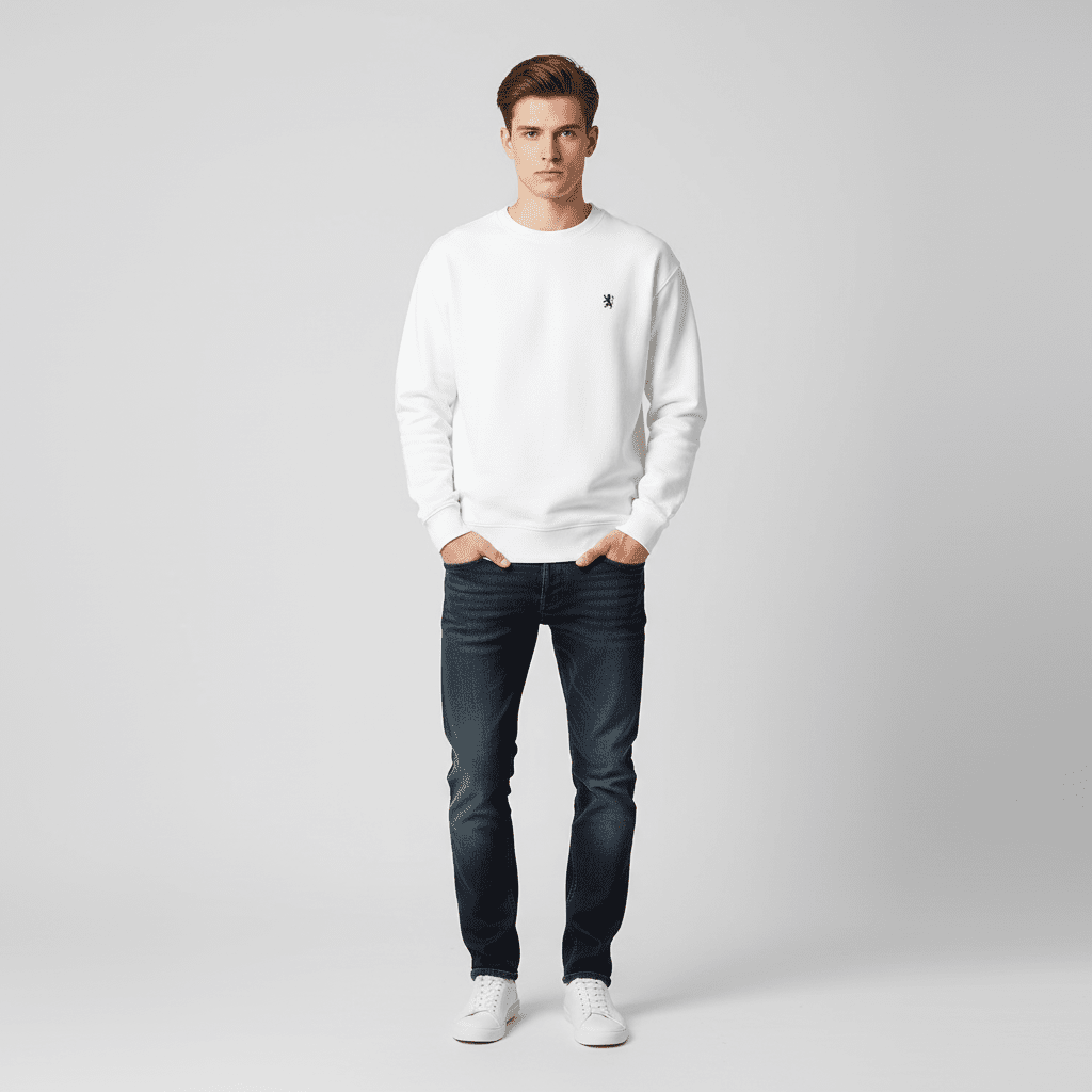 Men's Relaxed Fit French Terry Sweatshirt - Giordano Online