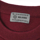 Men’s Relaxed Fit Jacquard Crew Neck Long Sleeve Sweater - Red - Giordano