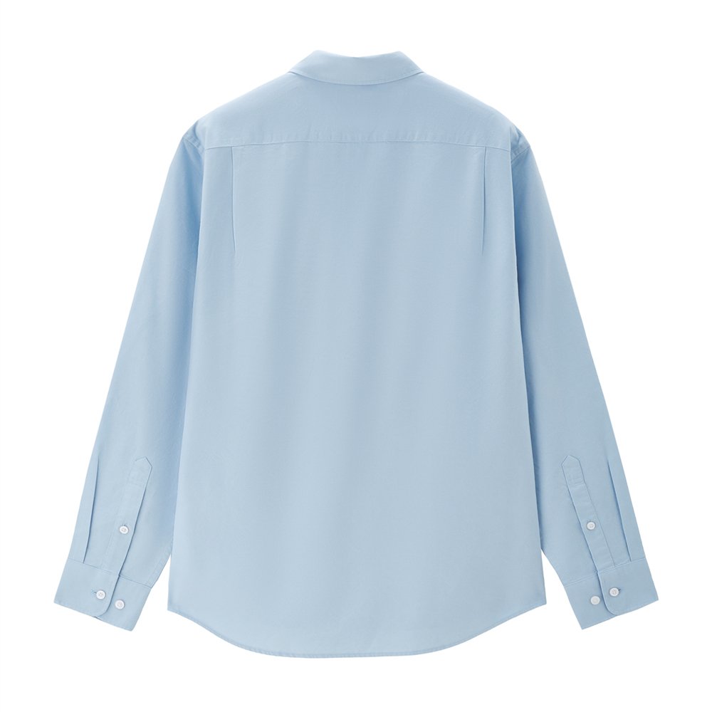 Men's Relaxed Fit Lyocell - Cotton Embroidered Shirt - Giordano Online