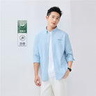 Men's Relaxed Fit Lyocell - Cotton Embroidered Shirt - Giordano Online