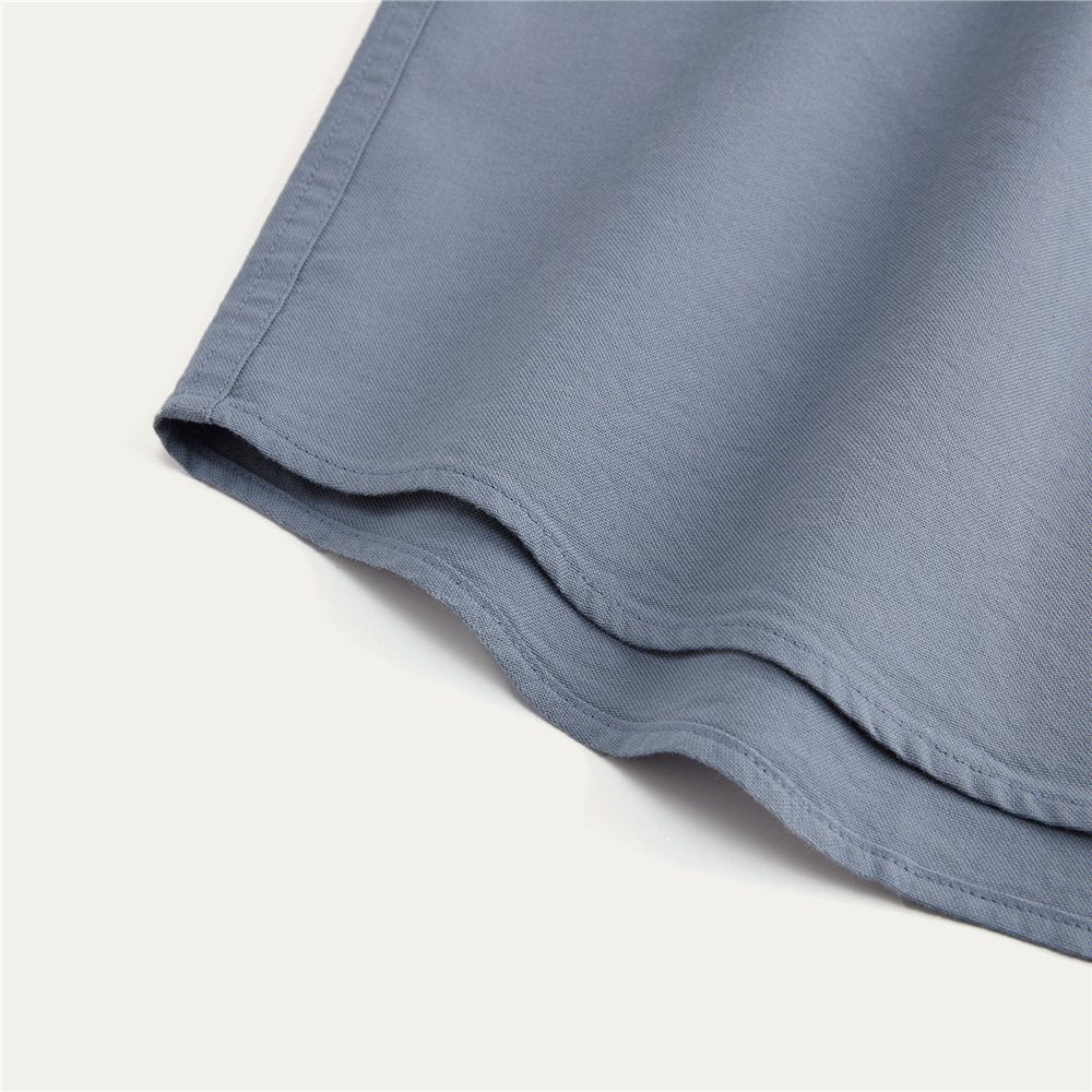 Men's Relaxed Fit Lyocell - Cotton Embroidered Shirt - Giordano Online