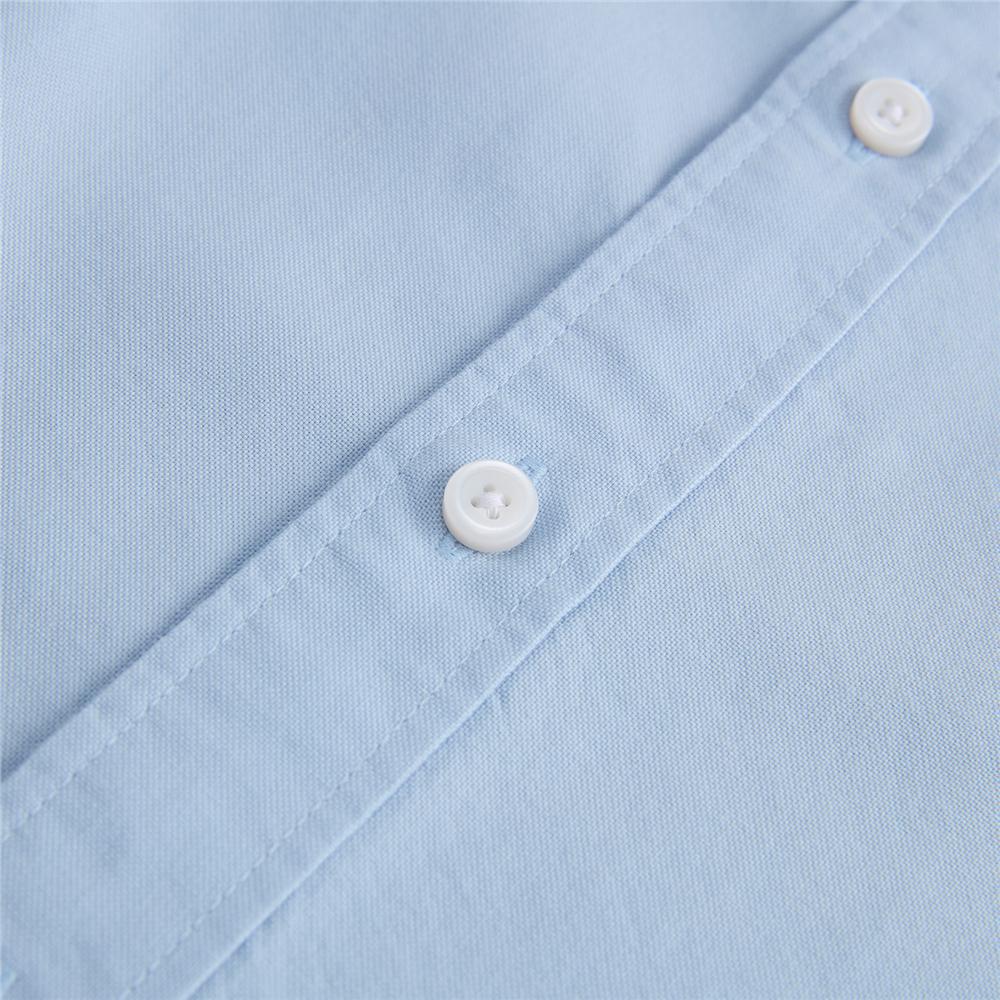 Men's Relaxed Fit Lyocell - Cotton Embroidered Shirt - Giordano Online