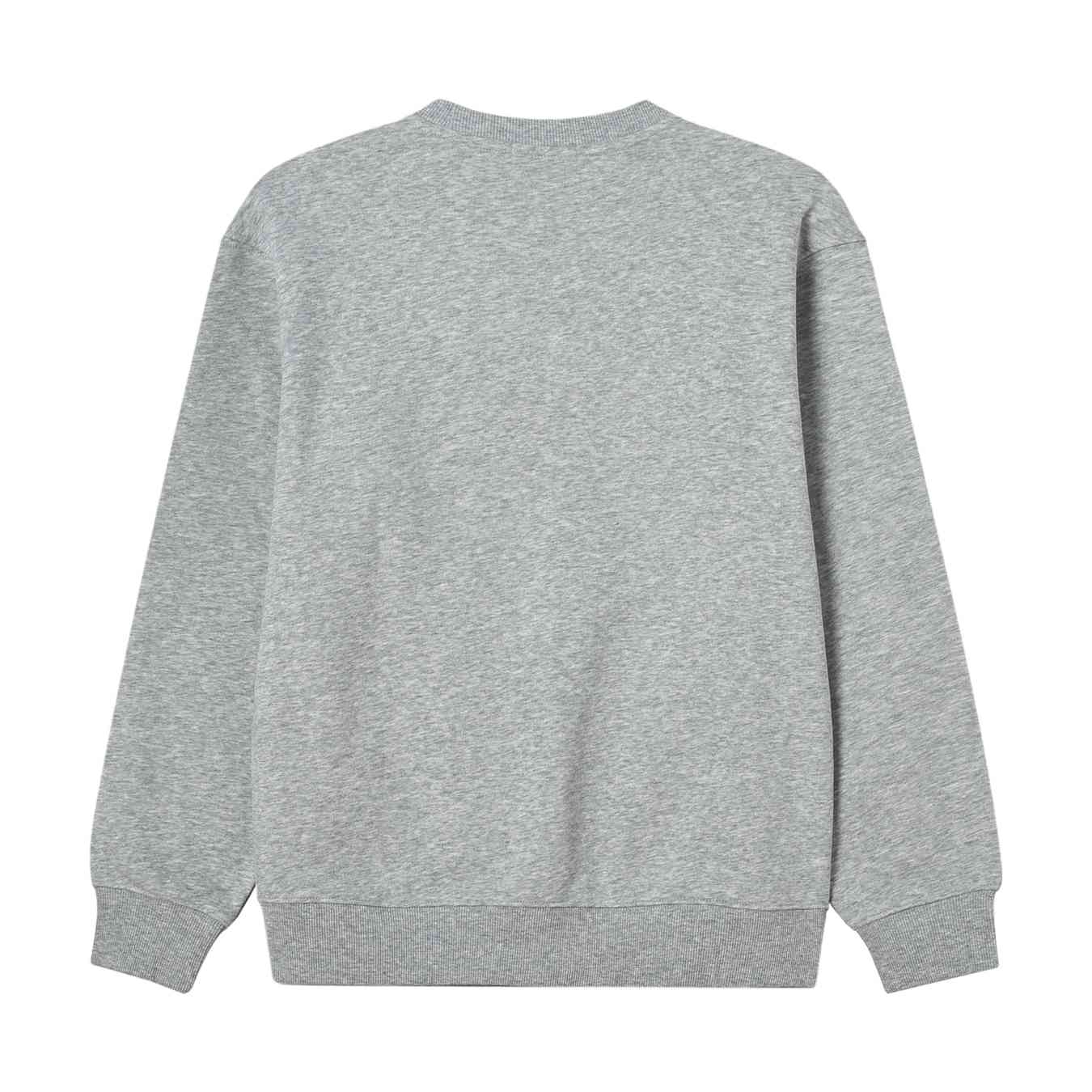 Men's Relaxed Fit Refined Casual Logo Print Sweatshirt - Grey - Giordano Online