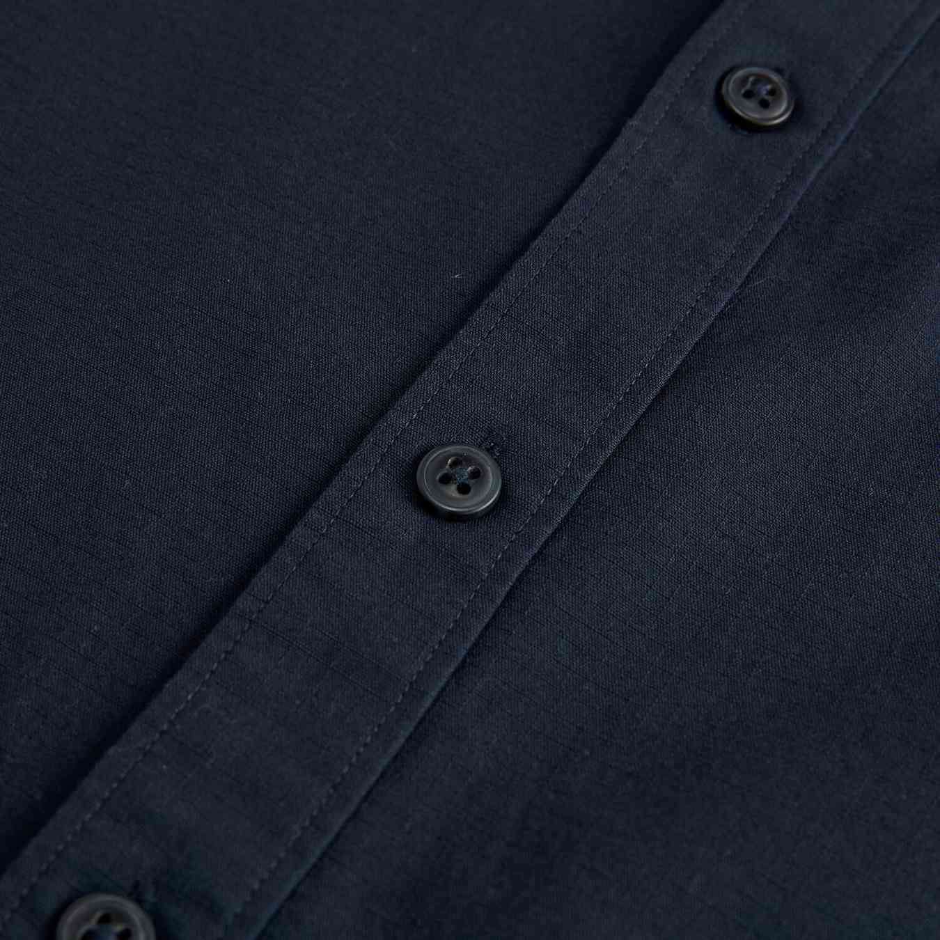 Men's Relaxed Fit Rip - Stop Full Opening Short Sleeve Shirt - Giordano