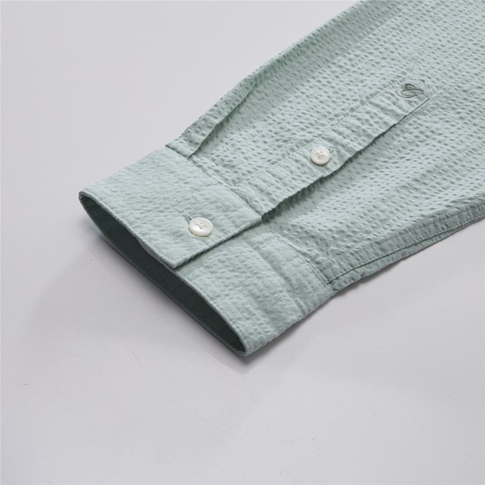 Men's Seersucker Relax Fit Shirt - Giordano Online