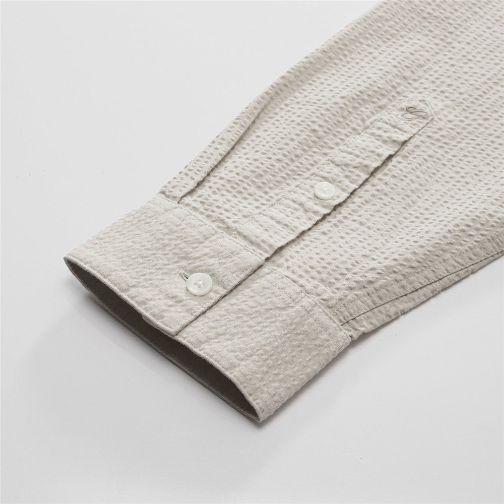 Men's Seersucker Relax Fit Shirt - Giordano Online