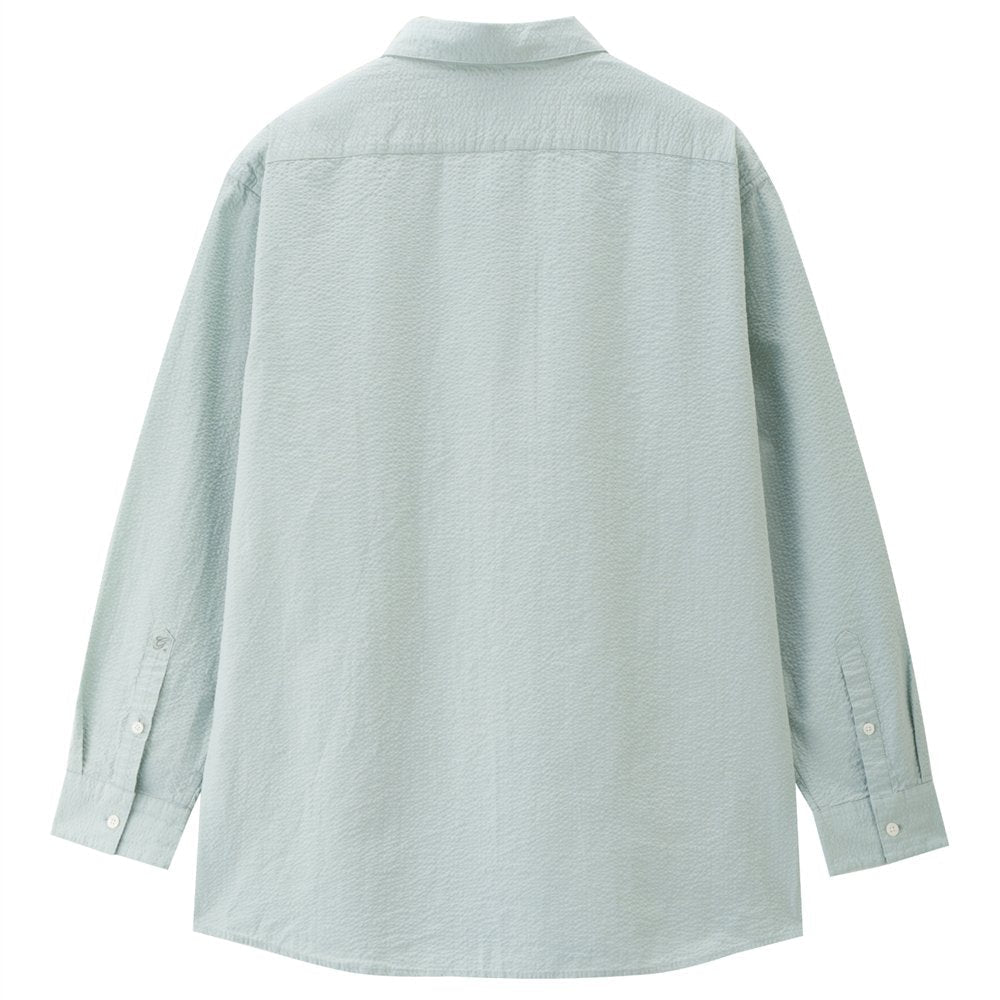 Men's Seersucker Relax Fit Shirt - Giordano Online