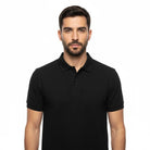 Men's Short Sleeve Slim Solid Polo - Black - Giordano