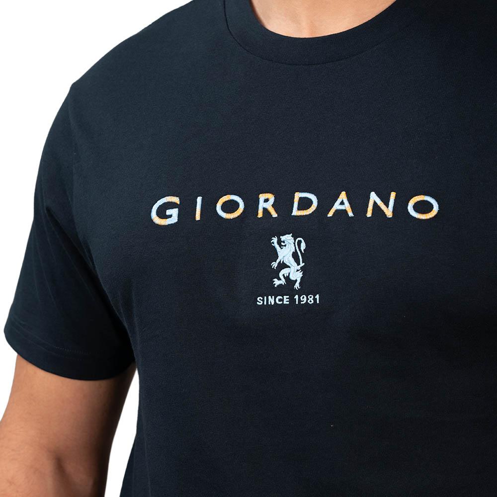 Men's Signature Print Tee - Blue - Giordano Online