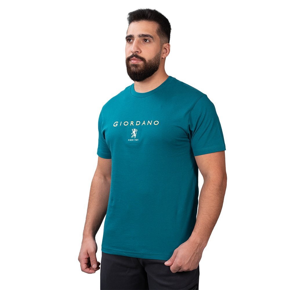 Men's Signature Print Tee - Green - Giordano Online