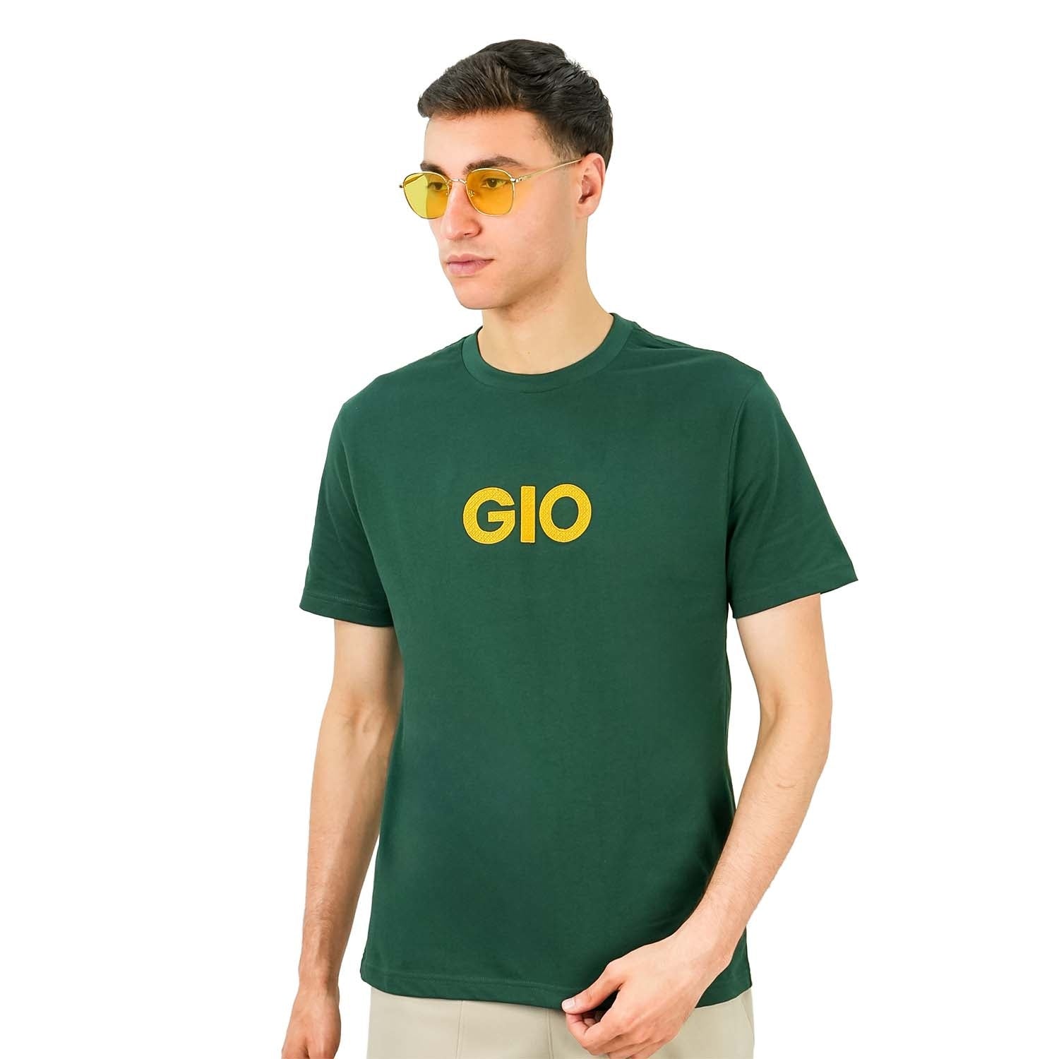 Men's Signature Print Tee - Green - Giordano Online