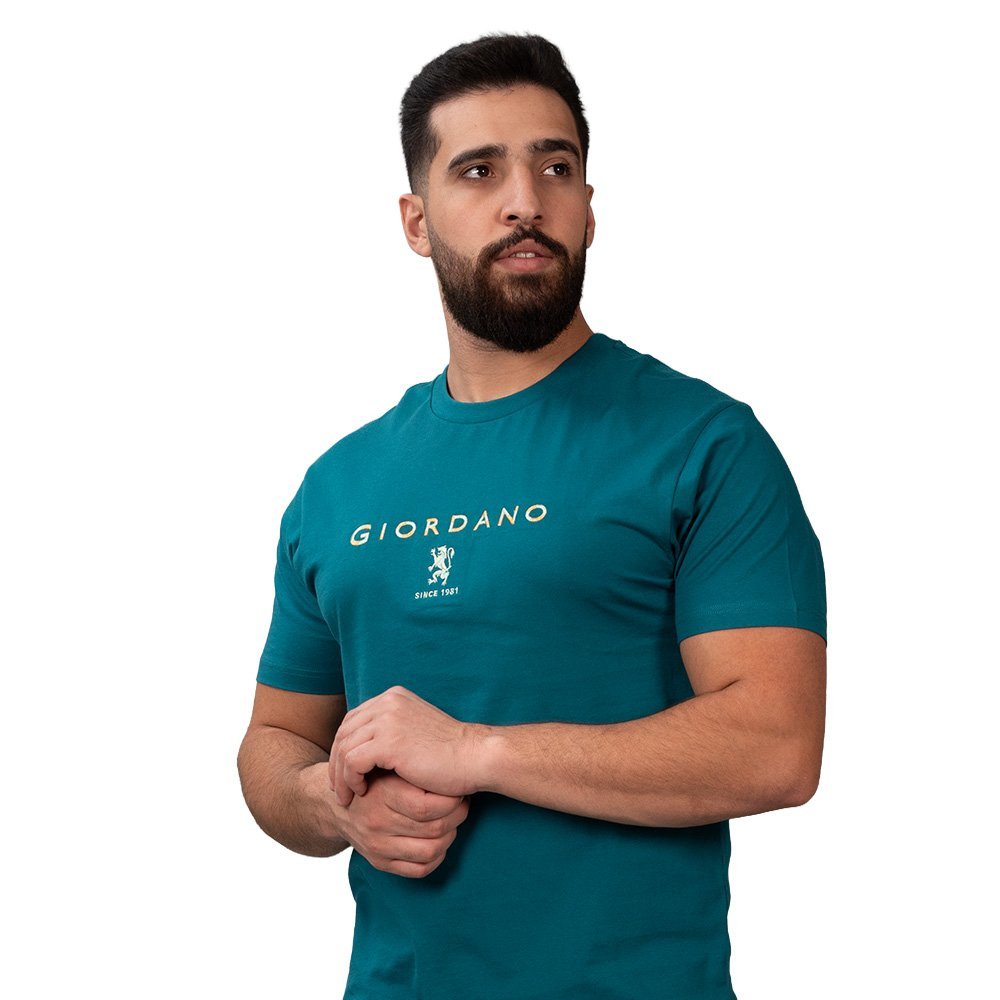 Men's Signature Print Tee - Green - Giordano Online