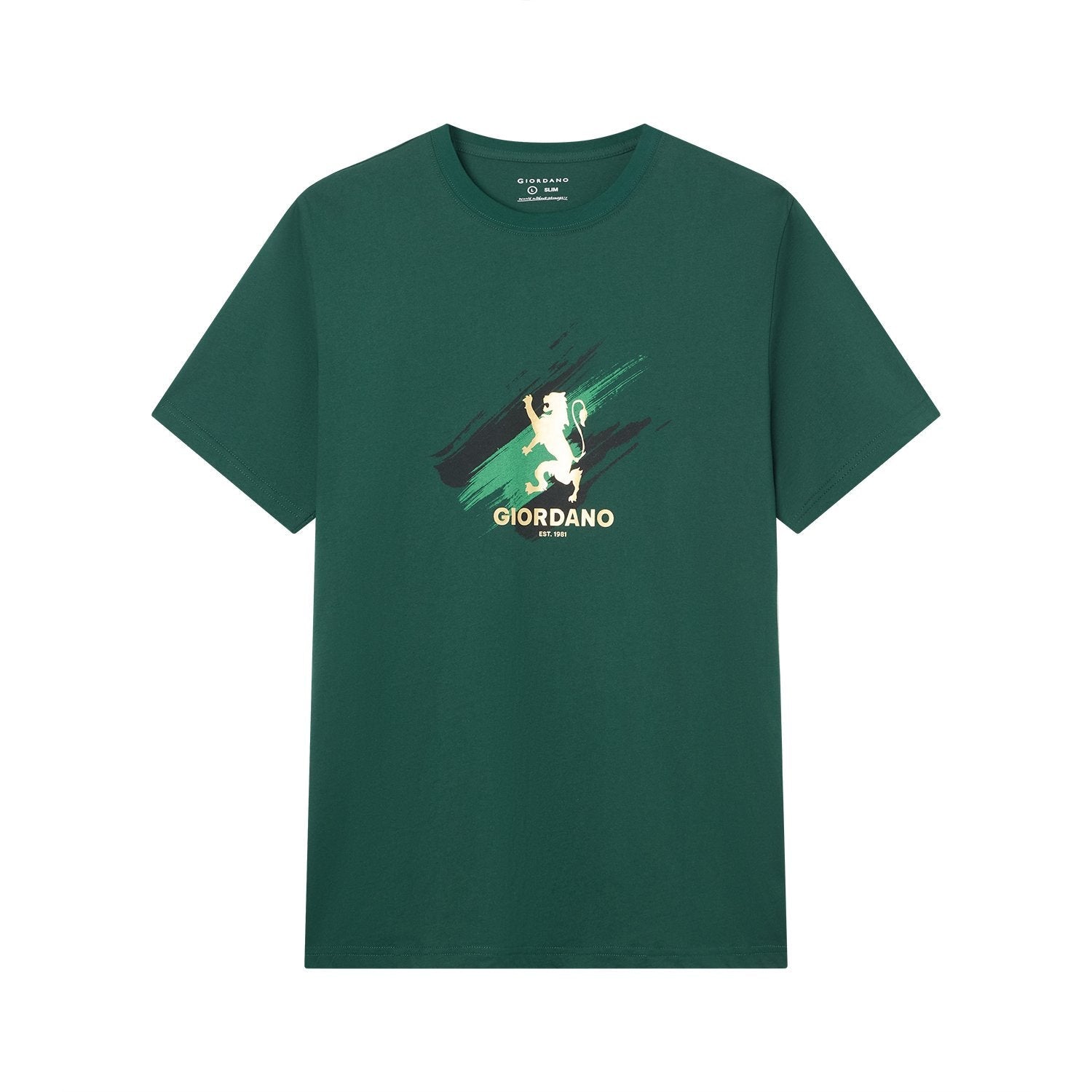 Men's Signature Short Sleeve Slim Fit Print Tee - Giordano Online