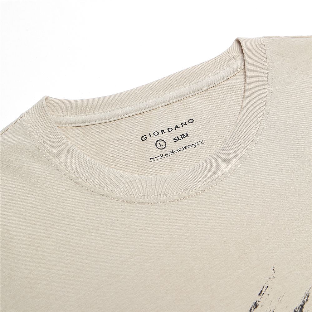 Men's Signature Short Sleeve Slim Fit Print Tee - Giordano Online