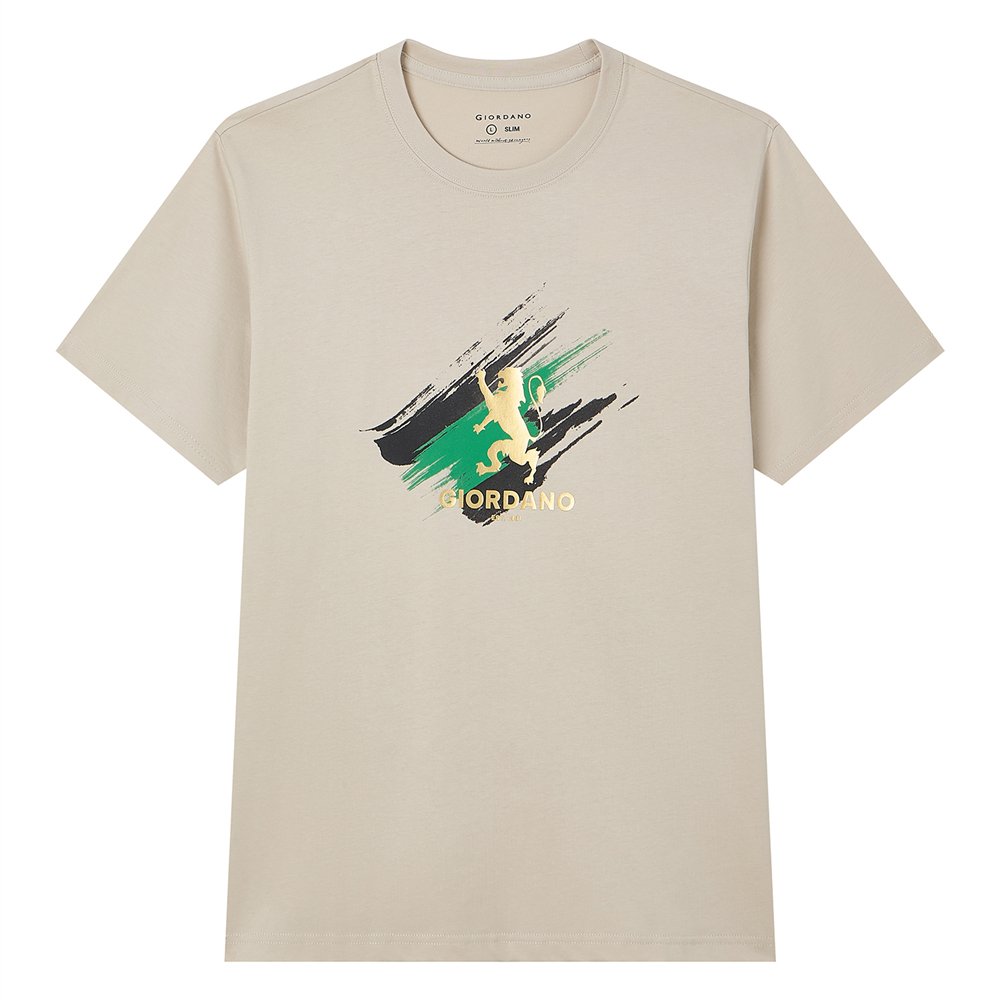 Men's Signature Short Sleeve Slim Fit Print Tee - Giordano Online