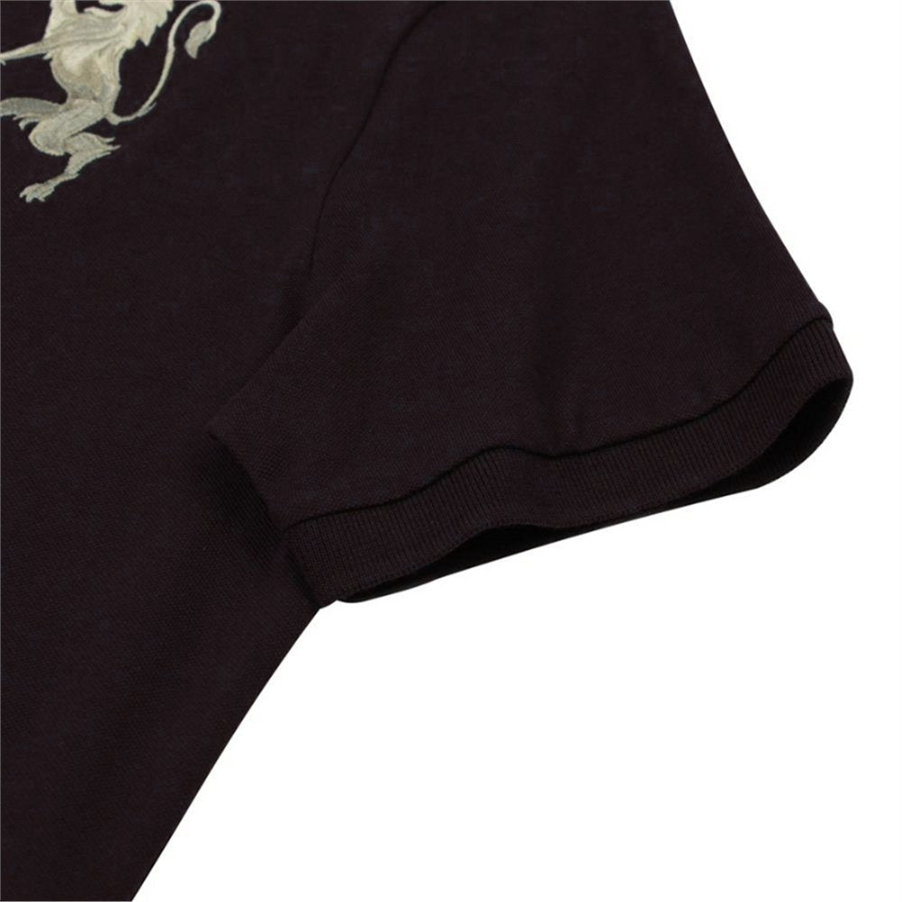 Men’s Slim Fit 3D Lion CNY Lycra Pique Polo - Giordano Online