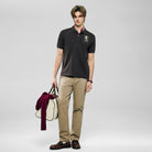 Men’s Slim Fit 3D Lion Embroidery Lycra Pique Polo - Giordano Online