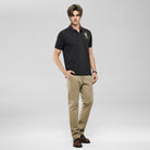 Men’s Slim Fit 3D Lion Embroidery Lycra Pique Polo - Giordano Online