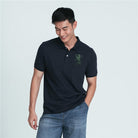 Men’s Slim Fit 3D Lion Embroidery Lycra Pique Polo - Giordano Online