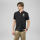Men’s Slim Fit 3D Lion Embroidery Lycra Pique Polo - Giordano Online