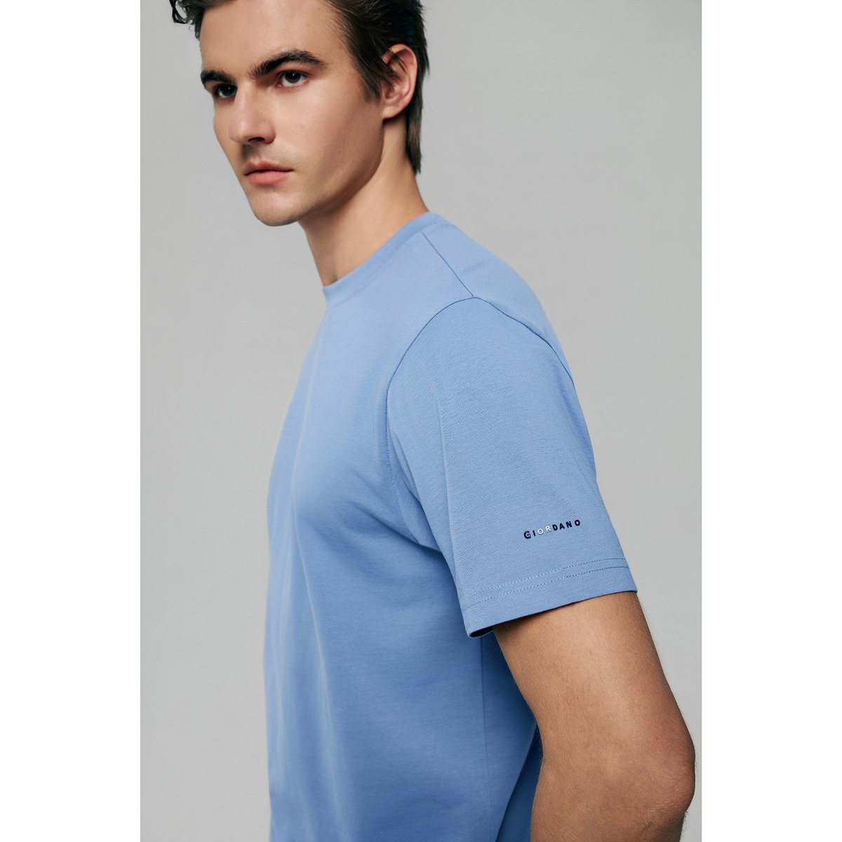 Men’s Slim Fit Cotton Crew Neck Tee - Giordano Online