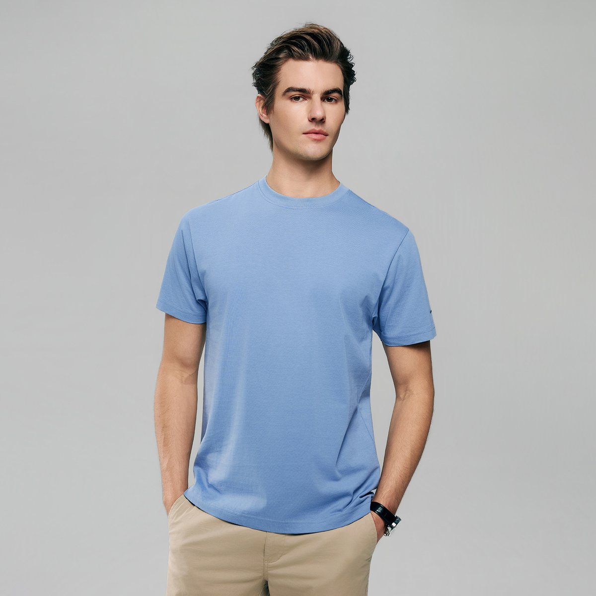 Men’s Slim Fit Cotton Crew Neck Tee - Giordano Online