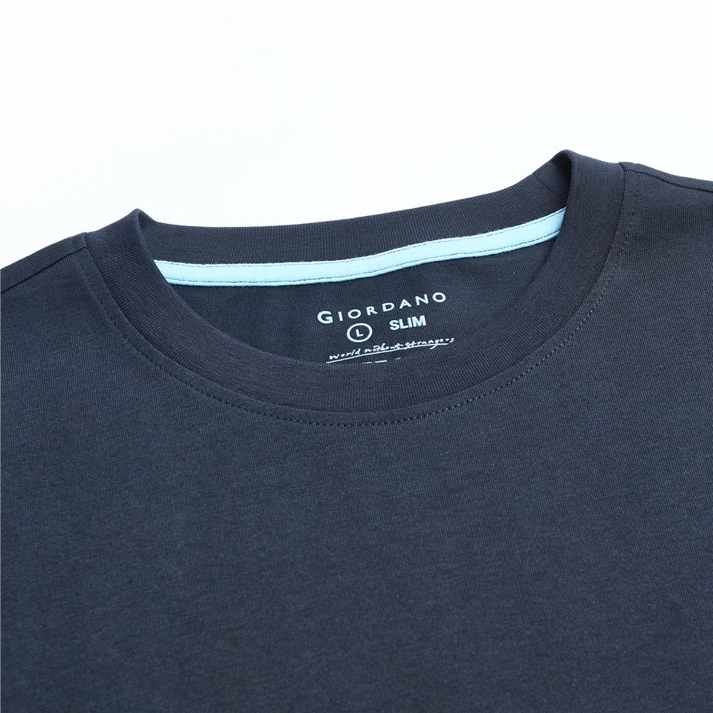 Men’s Slim Fit Cotton Crew Neck Tee - Giordano Online