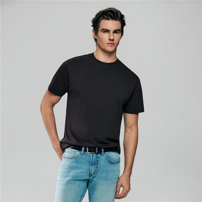 Men’s Slim Fit Cotton Crew Neck Tee - Giordano Online