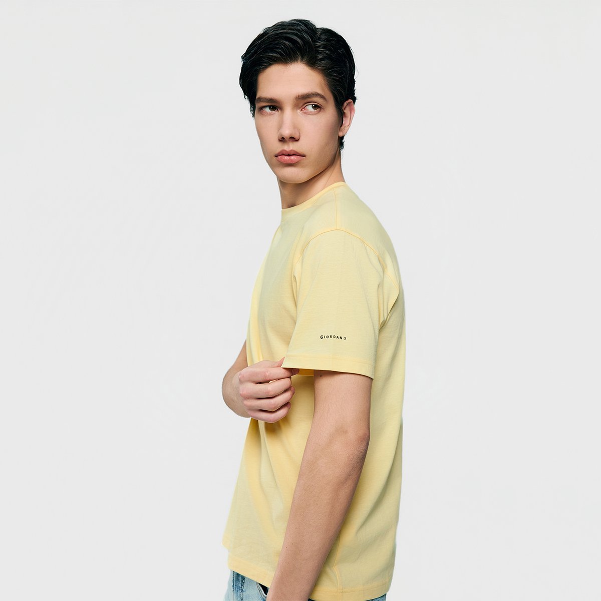 Men’s Slim Fit Cotton Crew Neck Tee - Giordano Online