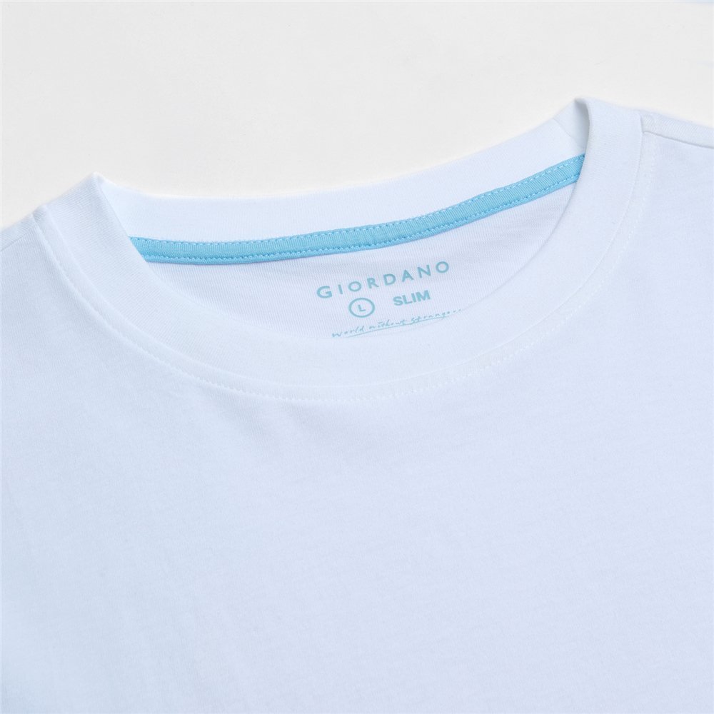 Men’s Slim Fit Cotton Crew Neck Tee - Giordano Online