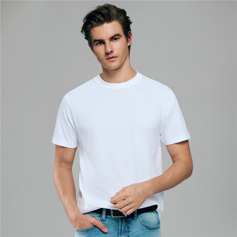Men’s Slim Fit Cotton Crew Neck Tee - Giordano Online