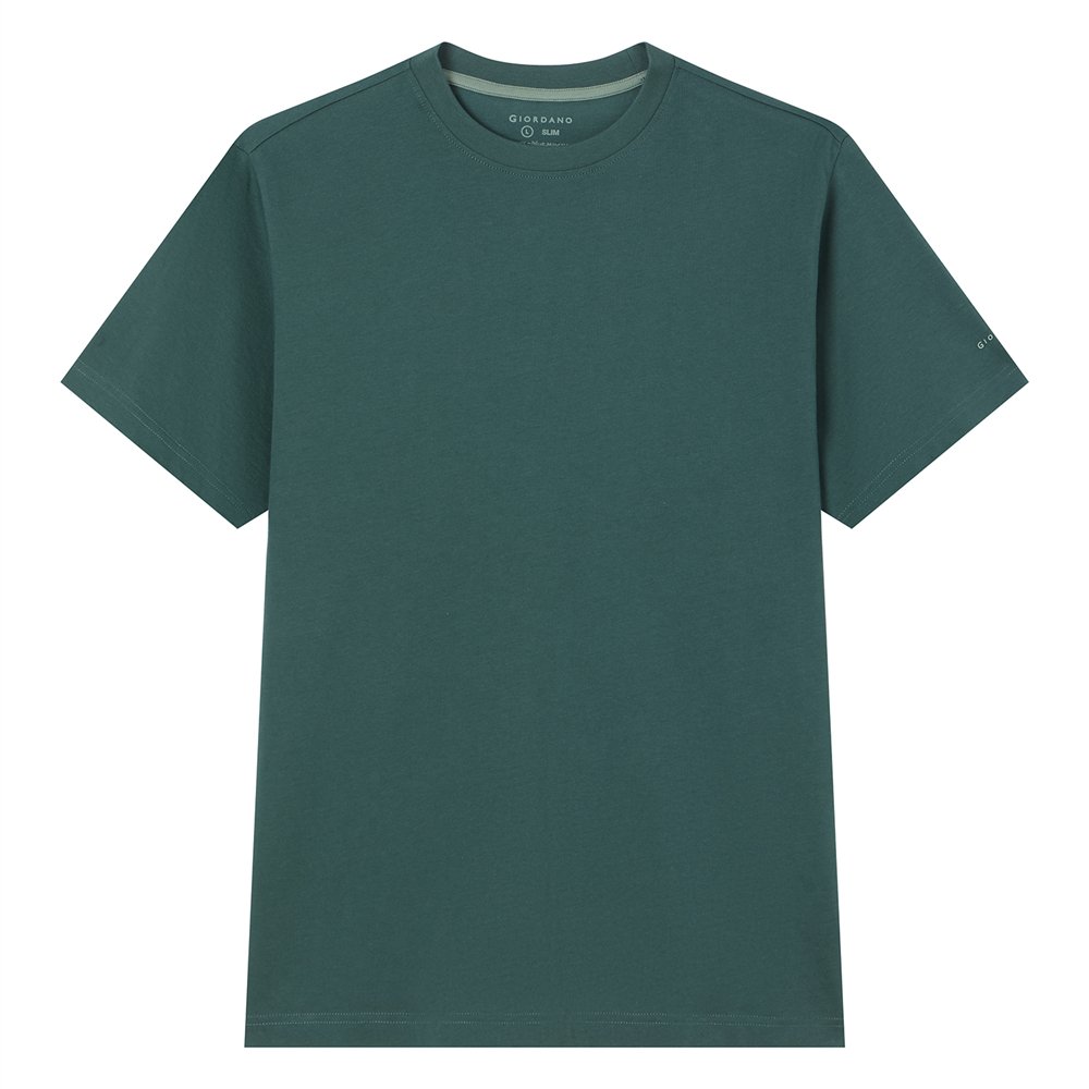 Men’s Slim Fit Cotton Crew Neck Tee - Giordano Online