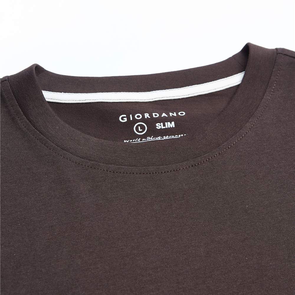 Men’s Slim Fit Cotton Crew Neck Tee - Giordano Online