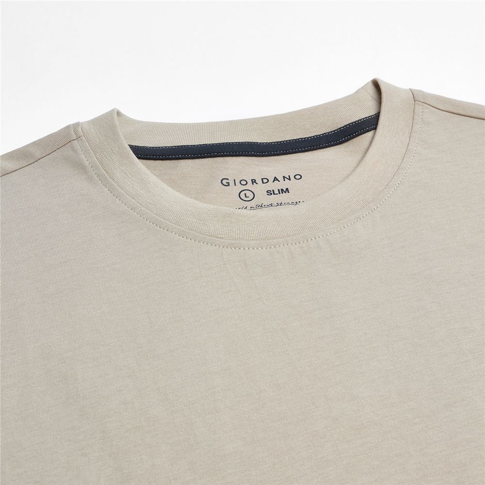 Men’s Slim Fit Cotton Crew Neck Tee - Giordano Online