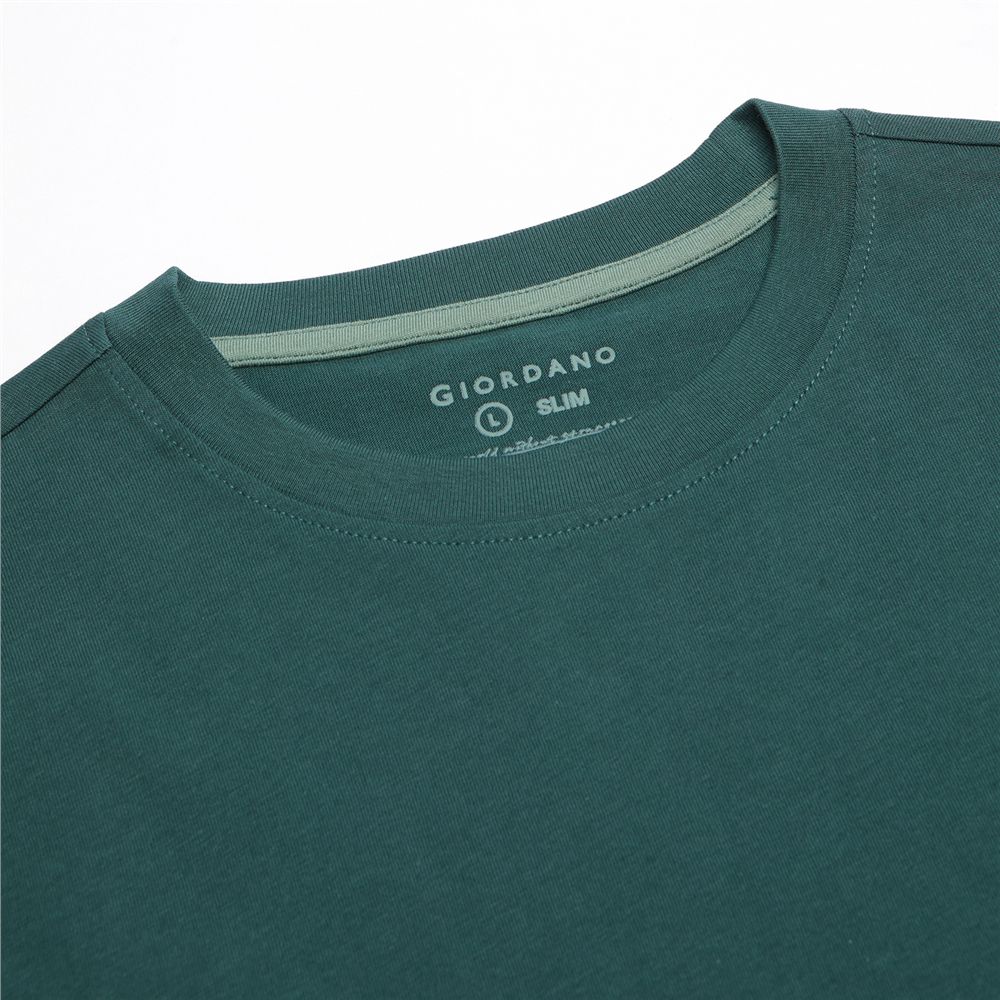 Men’s Slim Fit Cotton Crew Neck Tee - Giordano Online