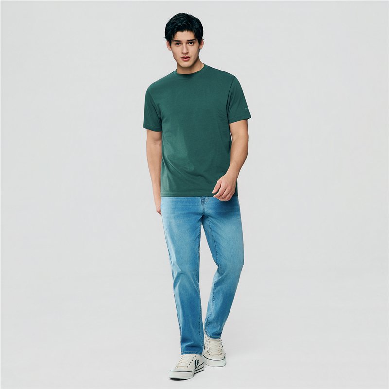 Men’s Slim Fit Cotton Crew Neck Tee - Giordano Online