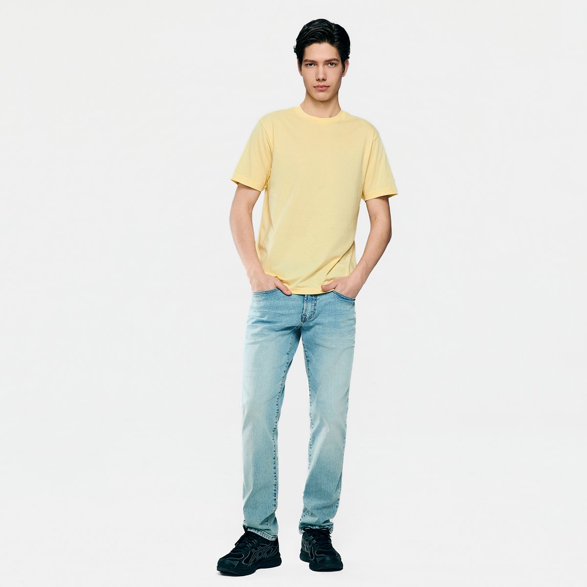 Men’s Slim Fit Cotton Crew Neck Tee - Giordano Online