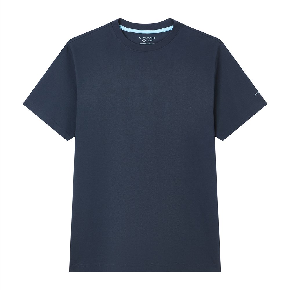 Men’s Slim Fit Cotton Crew Neck Tee - Giordano Online