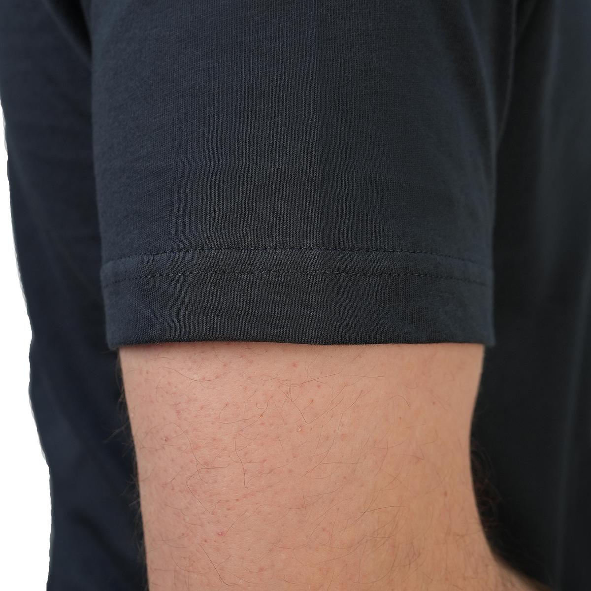 Men's Slim Fit Cotton Jersey Crew Neck Print Tee | WWS Graphic - Blue - Giordano Online