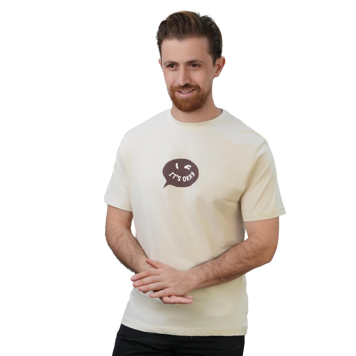Men's Slim Fit Cotton Jersey Message Print Tee - Giordano Online