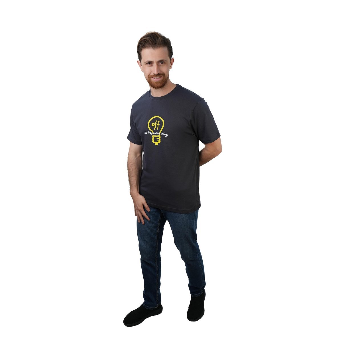 Men's Slim Fit Cotton Jersey Message Print Tee - Giordano Online