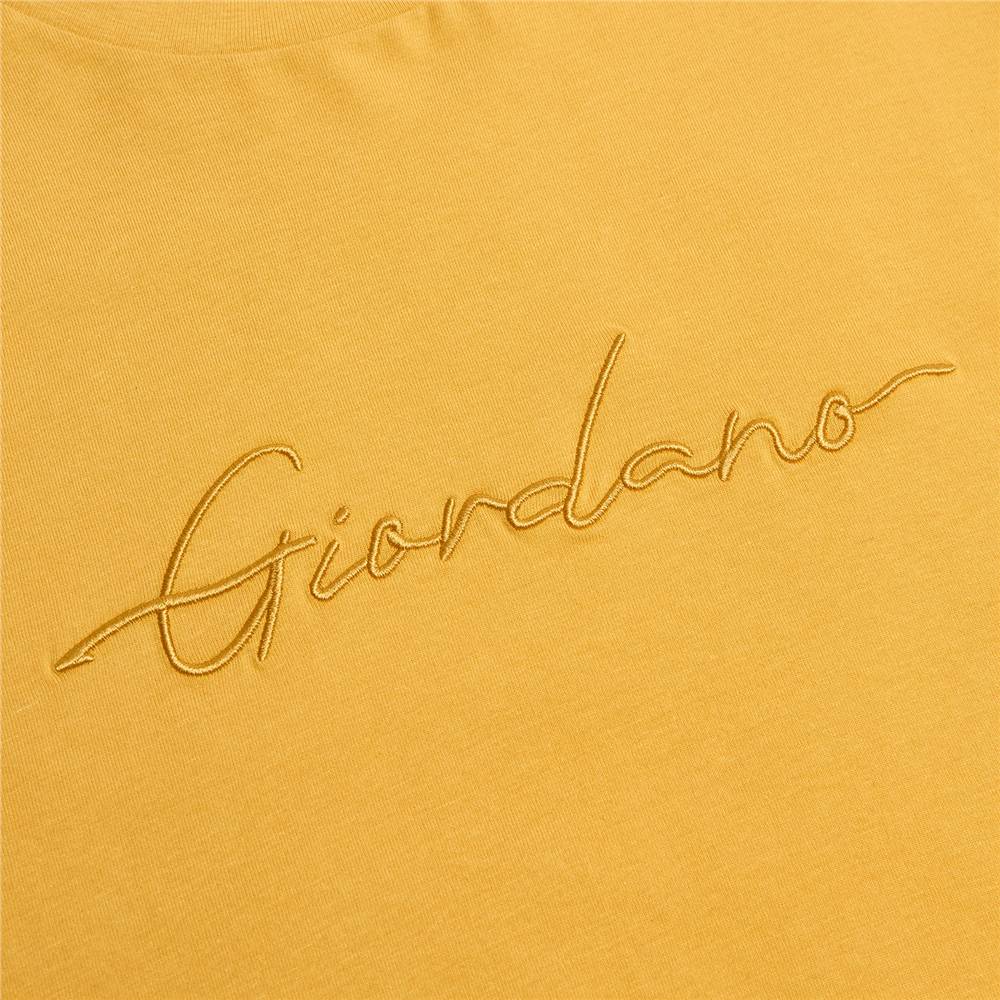 Men’s Slim Fit Cotton Signature Print Tee - Giordano Online
