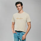Men’s Slim Fit Cotton Signature Print Tee - Giordano Online