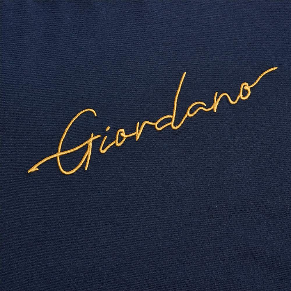 Men’s Slim Fit Cotton Signature Print Tee - Giordano Online