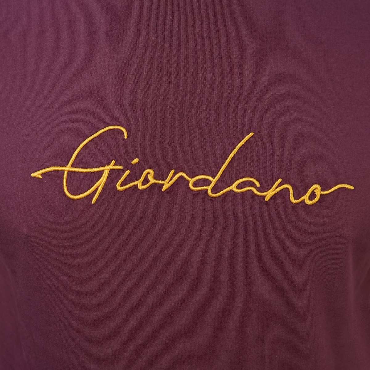 Men's Slim Fit Cotton Signature Print Tee - Giordano Online